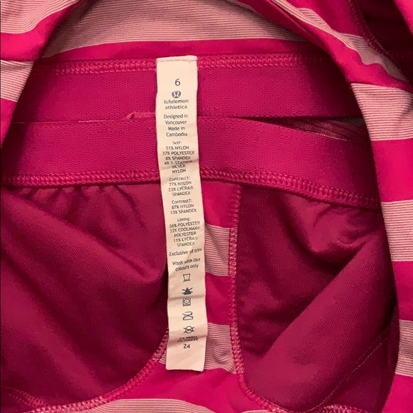Lululemon Pink Striped Tank Size 6 - Picture 5 of 10